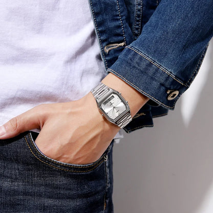 SKMEI Fashion Sport 3Time Chrono Digital Electronic Wristwatch For Men Women Double Display Waterproof Chrono Watch Reloj Hombre
