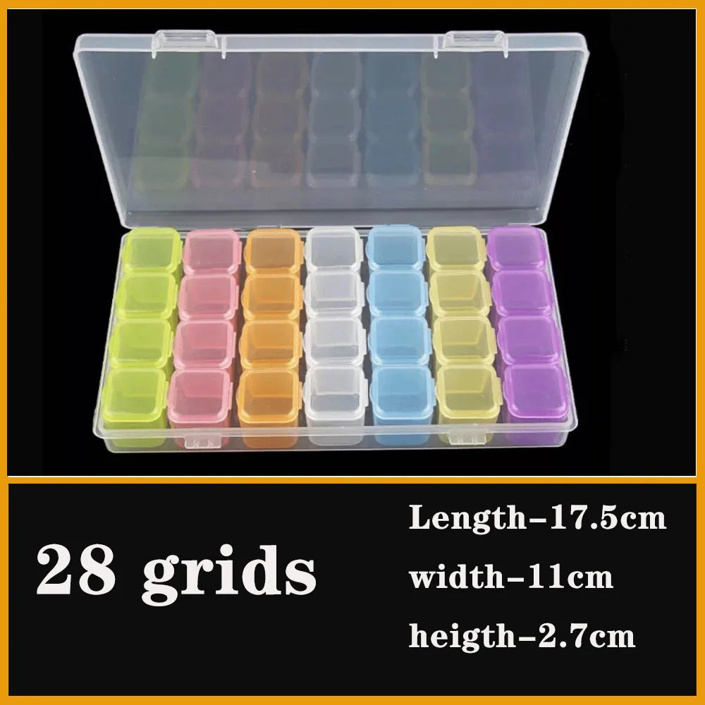 Transparent Plastic Box Screw Compartment Box Jewelry Earring Display Case Container Clear Terminal Organizer Tool Storage boxes