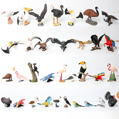 Simulated Bald Eagle Owl pelican Parrot Swan Birds Hand Painted Model Toy Figurine for Kids' Collection Science Educational Toys