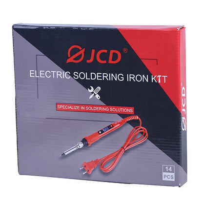 JCD Soldering iron kit adjustable temperature 220V 80W LCD solder welding tools Ceramic heater soldering tips Desoldering Pump