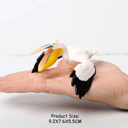 Simulated Bald Eagle Owl pelican Parrot Swan Birds Hand Painted Model Toy Figurine for Kids' Collection Science Educational Toys