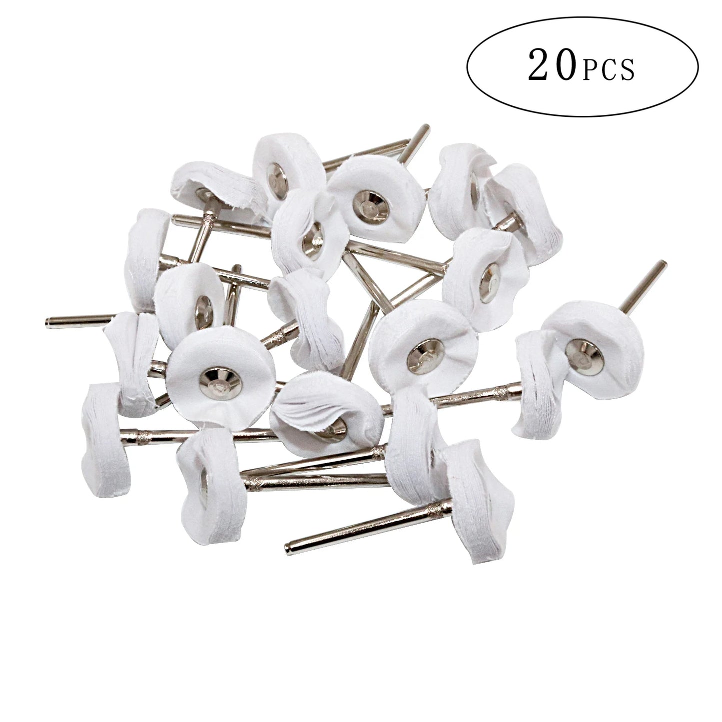 2.35/3mm Shank 40 Pieces Muslin Polishing Buffing Wheel Buffs Set Fits Dremel Rotary Tools