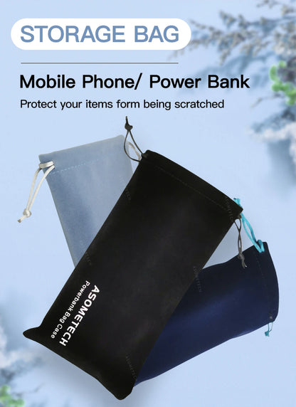 Power Bank Case Bag Carring Pouch Drawstring Bag Travel Portable Protective Storage Bag For Power Bank Mobile Phone Accessories