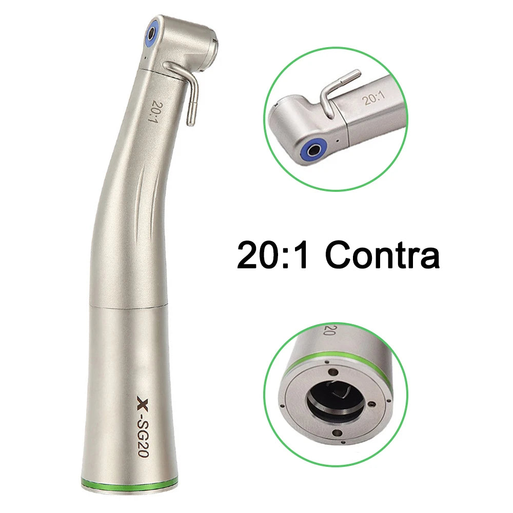 dentistry Contra Angle Low Speed Handpiece 1:1/1:5/20:1 Fiber Optic Straight Contra Angle X25L/X95L Style Air Turbine  dental
