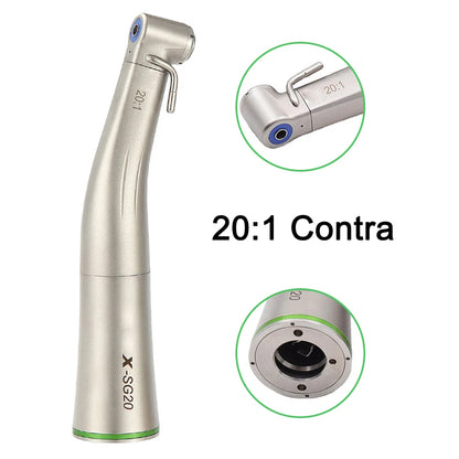 dentistry Contra Angle Low Speed Handpiece 1:1/1:5/20:1 Fiber Optic Straight Contra Angle X25L/X95L Style Air Turbine  dental