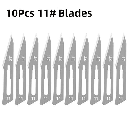 Carbon Steel Carving Metal Scalpel handle 11# 23# Engraving Craft knive Non-Slip Surgical Scalpel Knife Paper Cutting Tool Knife