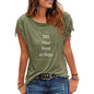 2026 New Customized Print T Shirt for Women DIY Your Like Photo or Logo Top Tassel Short Sleeve O-neck Cotton Tee