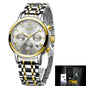 LIGE Women's Watches Ladies Quartz Watch Waterproof Stainless Steel Strap Chronograph Watch for Women Fashion Watch Bracelet Set
