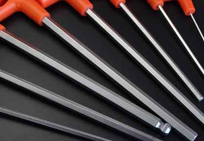 2/2.5/3/4/5/6/8/10mm Flat/Ball Head Hex Key Allen Wrench Hand Tool T-Handle Hex Key Wrench Ball End Allen Hex Key Wrench Spanner