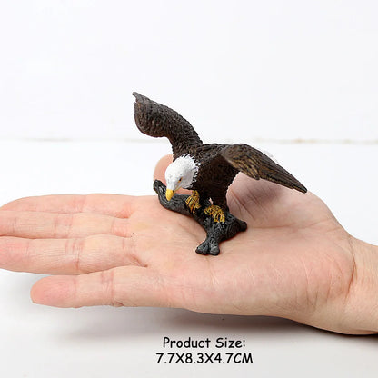 Simulated Bald Eagle Owl pelican Parrot Swan Birds Hand Painted Model Toy Figurine for Kids' Collection Science Educational Toys