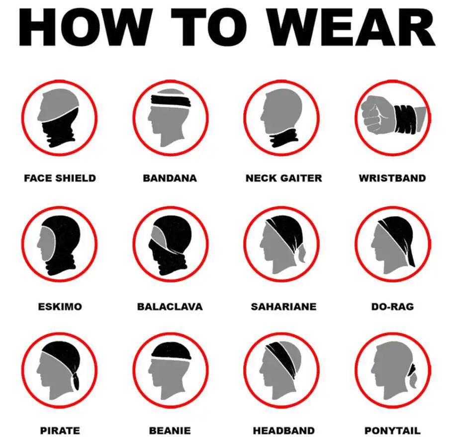 Outdoor seamless magic headband men and women cycling headscarf mask neckerchief  cover windproof scarf