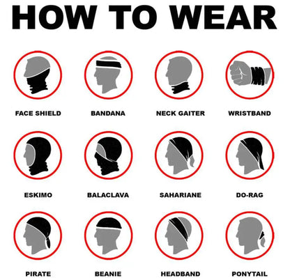 Outdoor seamless magic headband men and women cycling headscarf mask neckerchief  cover windproof scarf