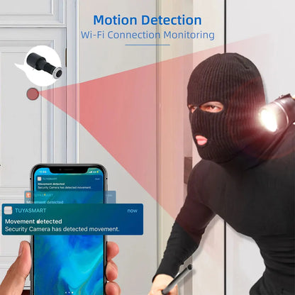 Tuya 5G Wifi Drzwi Wizjer Zabezpieczający 1080P HD Obiektyw 1.66mm Szerokokątny Rybie Oko Kamera Sieciowa CCTV Mini Wizjer do Drzwi P2P ONVIF