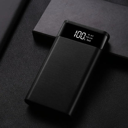 Dual USB Micro USB Type C Power Bank Shell DC 5V DIY 6*18650 Case Battery Charge Storage Box LED Display Flashlight