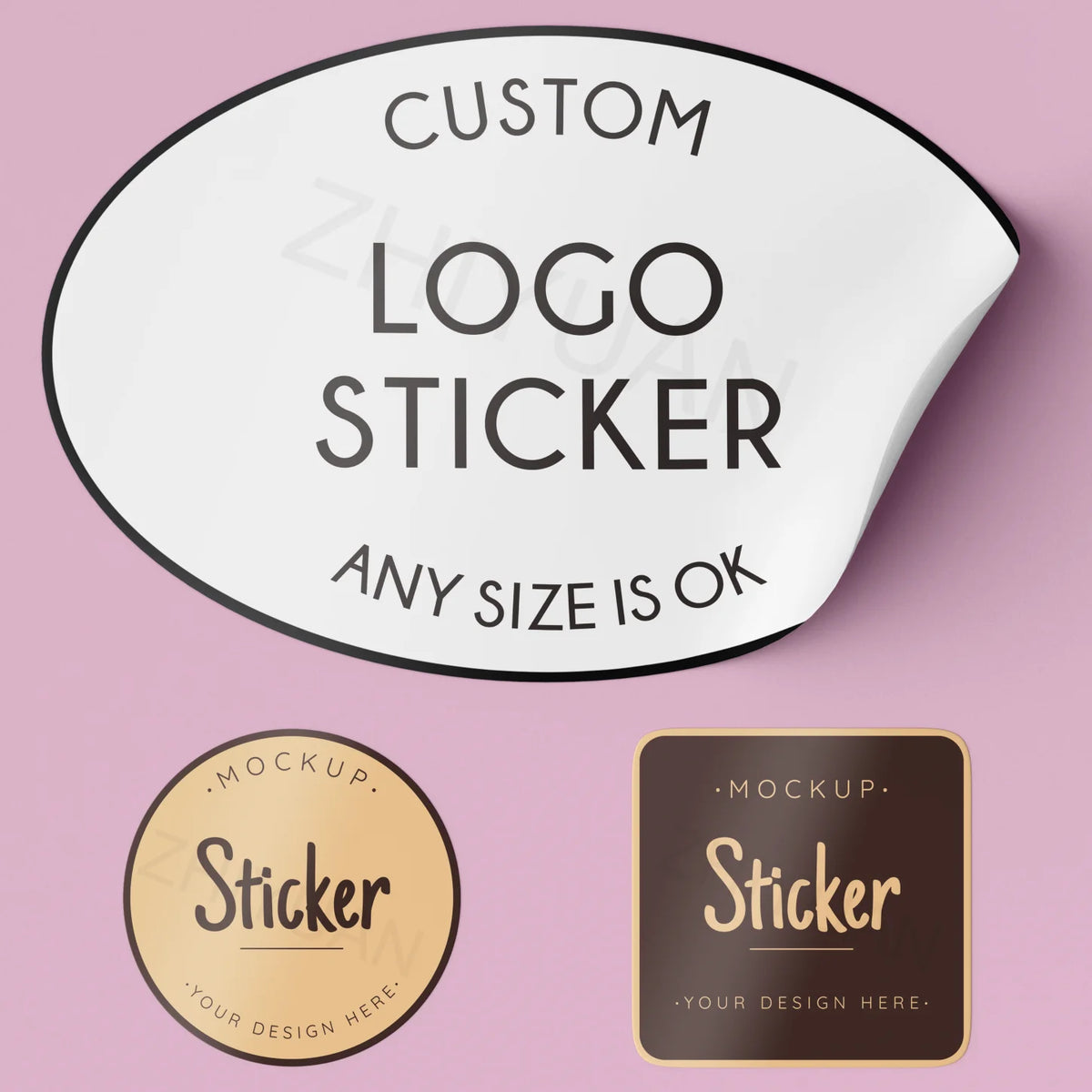 1000pcs Custom Stickers with Logo Personalized Thank You Stickers for Business Customize Your Own Sticker Packaging Labels