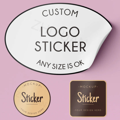 1000pcs Custom Stickers with Logo Personalized Thank You Stickers for Business Customize Your Own Sticker Packaging Labels