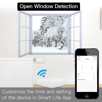 MOES TRV ZigBee 3.0 Tuya New Radiator Actuator Valve Smart Programmable Thermostat Temperature Heater Alexa Voice Control
