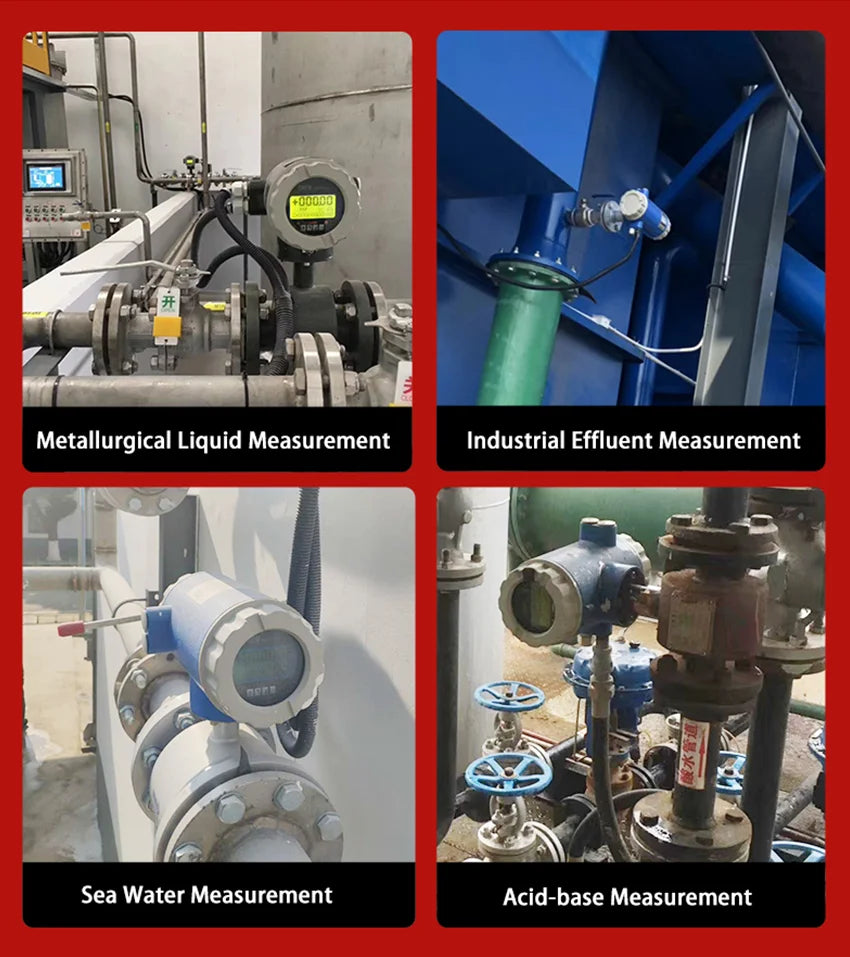 Digital Electromagnetic Flow Meter with LCD Display  for DN15 to DN300 Pipes  Pulse and 4-20mA Output