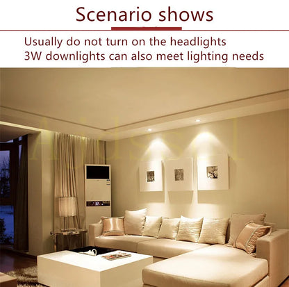 LED Downlight  10PCS Dimmable  220V 3-color dimming LED downlight  5W 7W 9W 12W 15W Recessed in LED Ceiling Downlight Light Lamp