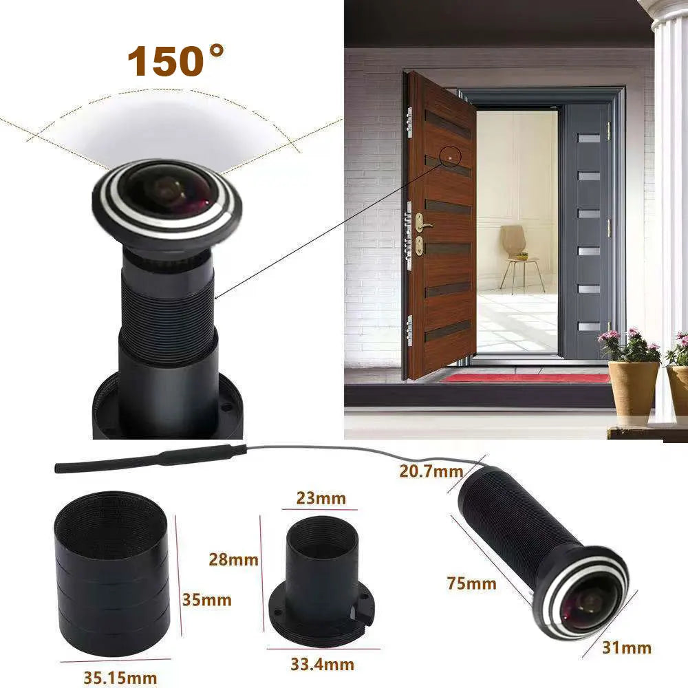 Tuya 5G Wifi Drzwi Wizjer Zabezpieczający 1080P HD Obiektyw 1.66mm Szerokokątny Rybie Oko Kamera Sieciowa CCTV Mini Wizjer do Drzwi P2P ONVIF