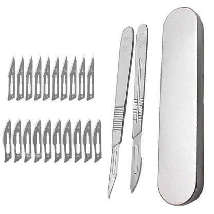 Carbon Steel Carving Metal Scalpel handle 11# 23# Engraving Craft knive Non-Slip Surgical Scalpel Knife Paper Cutting Tool Knife