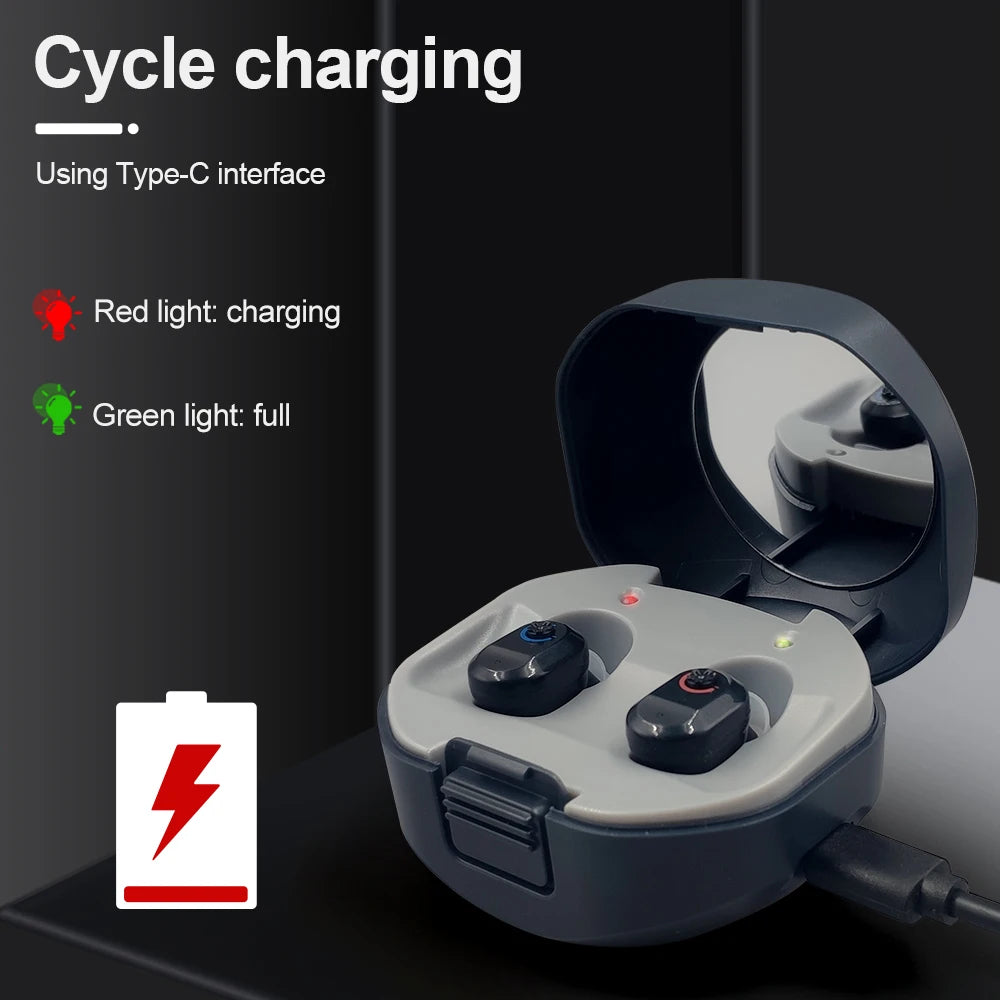 NEWEST Rechargeable Hearing Aid Digital  Hearing Aids Sound Amplifier Portable Deaf Elderly Dropshipping Free Shipping