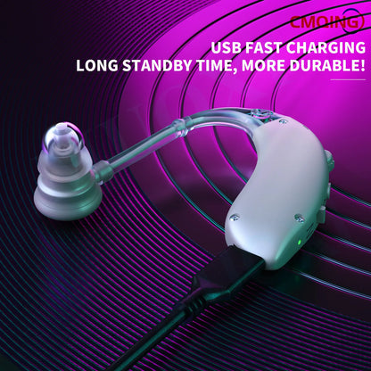 2025 Rechargeable Hearing Aids Wireless Sound Amplifier Mini Invisible Elderly Hearing Aid Headphones Deaf The Listening Device