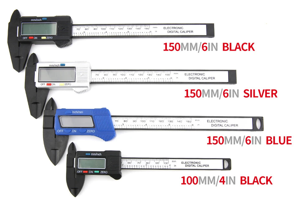 Electronic Pachometer Digital Caliper Vernier Calipers Micrometer Ruler Carbon Fibre Plastic Gauge Measuring Tools Instrument