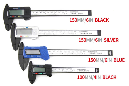 Electronic Pachometer Digital Caliper Vernier Calipers Micrometer Ruler Carbon Fibre Plastic Gauge Measuring Tools Instrument