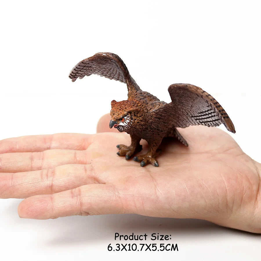 Simulated Bald Eagle Owl pelican Parrot Swan Birds Hand Painted Model Toy Figurine for Kids' Collection Science Educational Toys