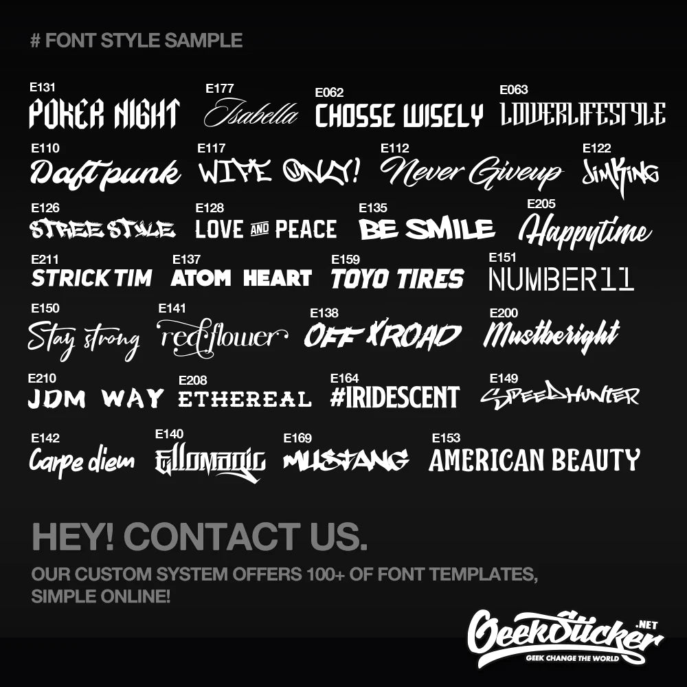 12-40cm Custom Text Decal Sticker Your Name Slogan Company Name Number For Car Motorcycle Bike Boat Shop Window Waterproof OEM