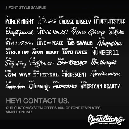 12-40cm Custom Text Decal Sticker Your Name Slogan Company Name Number For Car Motorcycle Bike Boat Shop Window Waterproof OEM