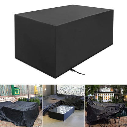 75 Sizes  Furniture Waterproof  Cover For Rattan Table Cube Chair Sofa  Rain Garden Patio Protective Cover Black and Silver