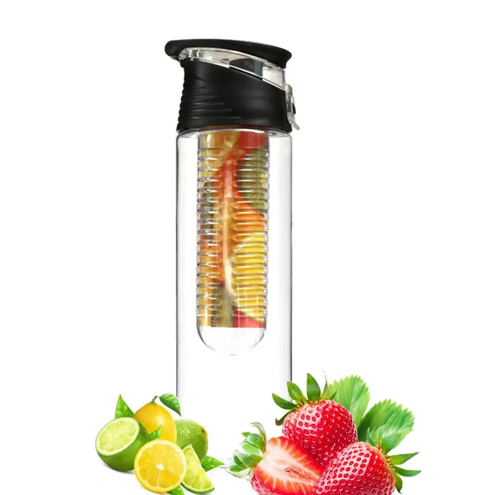 28oz Infuser Sport Water Bottle Fruit Filter Cup Fruit Infuser Water Bottle With Flip-Top Handle Healthy Hydration Reusable