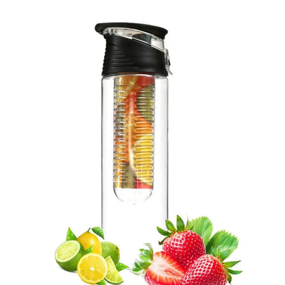 28oz Infuser Sport Water Bottle Fruit Filter Cup Fruit Infuser Water Bottle With Flip-Top Handle Healthy Hydration Reusable