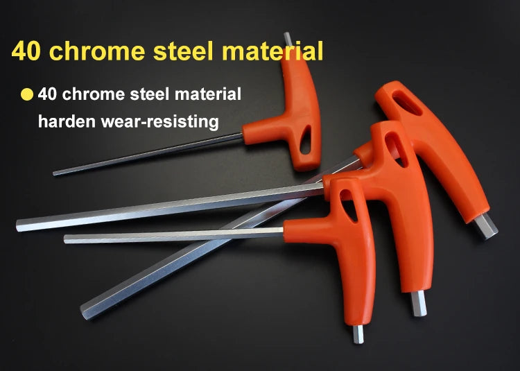 2/2.5/3/4/5/6/8/10mm Flat/Ball Head Hex Key Allen Wrench Hand Tool T-Handle Hex Key Wrench Ball End Allen Hex Key Wrench Spanner