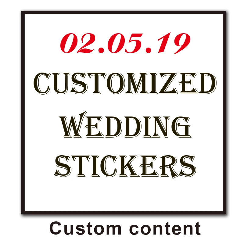 100pcs Custom Stickers and Logo Wedding Stickers Design Personalized Label 3cm-10cm Birthday/Invitation/Gift Box Stickers/Photos