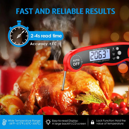 ORIA Food Thermometer Digital Kitchen bbq Thermometer Meat Water Milk Cooking Probe BBQ Electronic Oven Waterproof Kitchen Tools