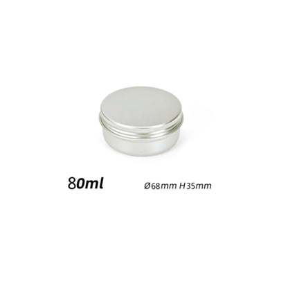 5ml-250ml Cosmetic Aluminum Cans Aluminum Boxes Silver Aluminum Tins Cans Screw Top Round Candle Spice Tins Cans Lid Containers