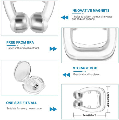 4Pcs Silicone Magnetic Stop Snoring Device Professional Sleeping Aid Relieve Anti Snore Clip Latest