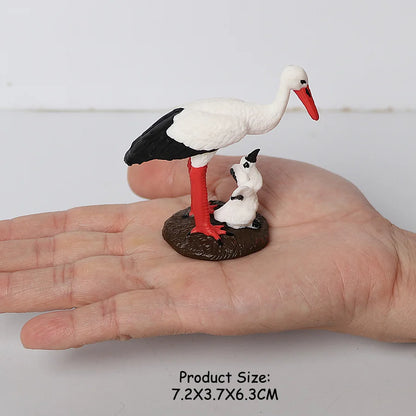 Simulated Bald Eagle Owl pelican Parrot Swan Birds Hand Painted Model Toy Figurine for Kids' Collection Science Educational Toys