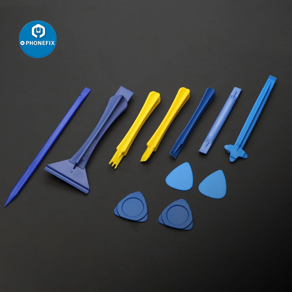 12pcs Mobile Phone Repair Opening Tool Screen Repair Kit Plastic Spudger Disassemble Pry Tools for iPhone Electronics Tool Kit