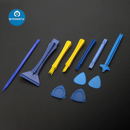12pcs Mobile Phone Repair Opening Tool Screen Repair Kit Plastic Spudger Disassemble Pry Tools for iPhone Electronics Tool Kit