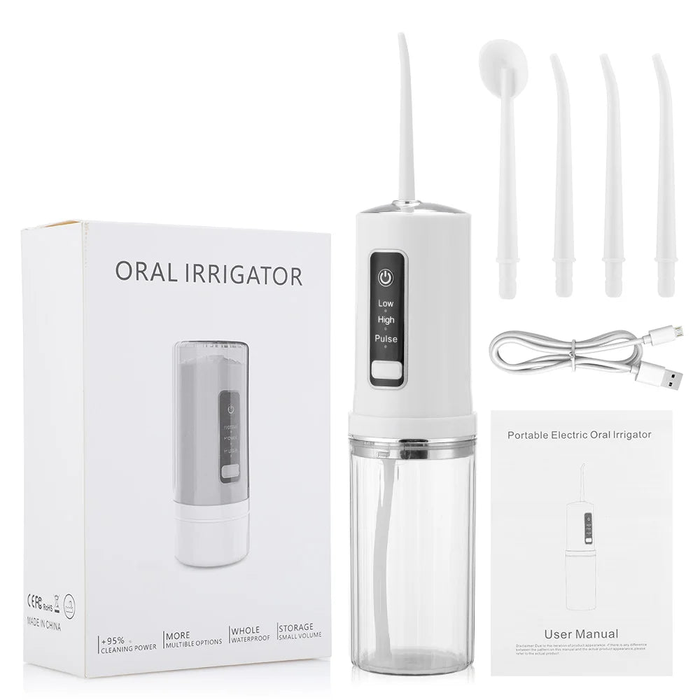 Teeth Oral Irrigator Portable Mouth Washing Machine Interdental Cleaning Irrigator USB Oral Teeth Dental Water Flosser