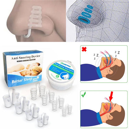 Anti Snoring Sleep Nose Clip Snore Stop Aid Nasal Dilators Device Congestion Aid No Strips Cones Sleeping Aid Device