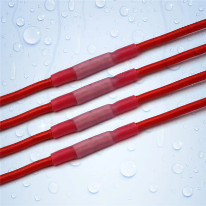 50/200/500pcs Heat Shrink Butt Cable Wire Crimp Connector 0.5-1.5mm2 Electrical Terminals Quick Connector BHT1.25 Red 22-18 AWG