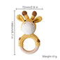 Baby Crochet Animal Rattle Wooden Toys for Children BPA Free Wood Rattle Baby Teether Stroller Game Educational Toy Newborn Gift