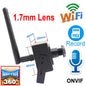 5MP Wifi Mini Kamera Panoramiczna Ip 1080P HD 1.7mm Obiektyw Rybie Oko CCTV Bezpieczeństwo Monitoring Sieciowy Bezprzewodowy Dźwięk Mikro Onvif Mała Kamera