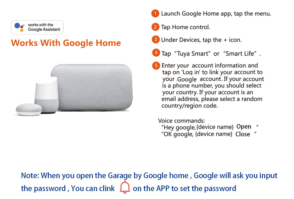 Wofea Smart WiFi Garage Door Opener Switch Controller Compatible with Alexa Echo Google Home SmartLife/Tuya APP No Hub Required