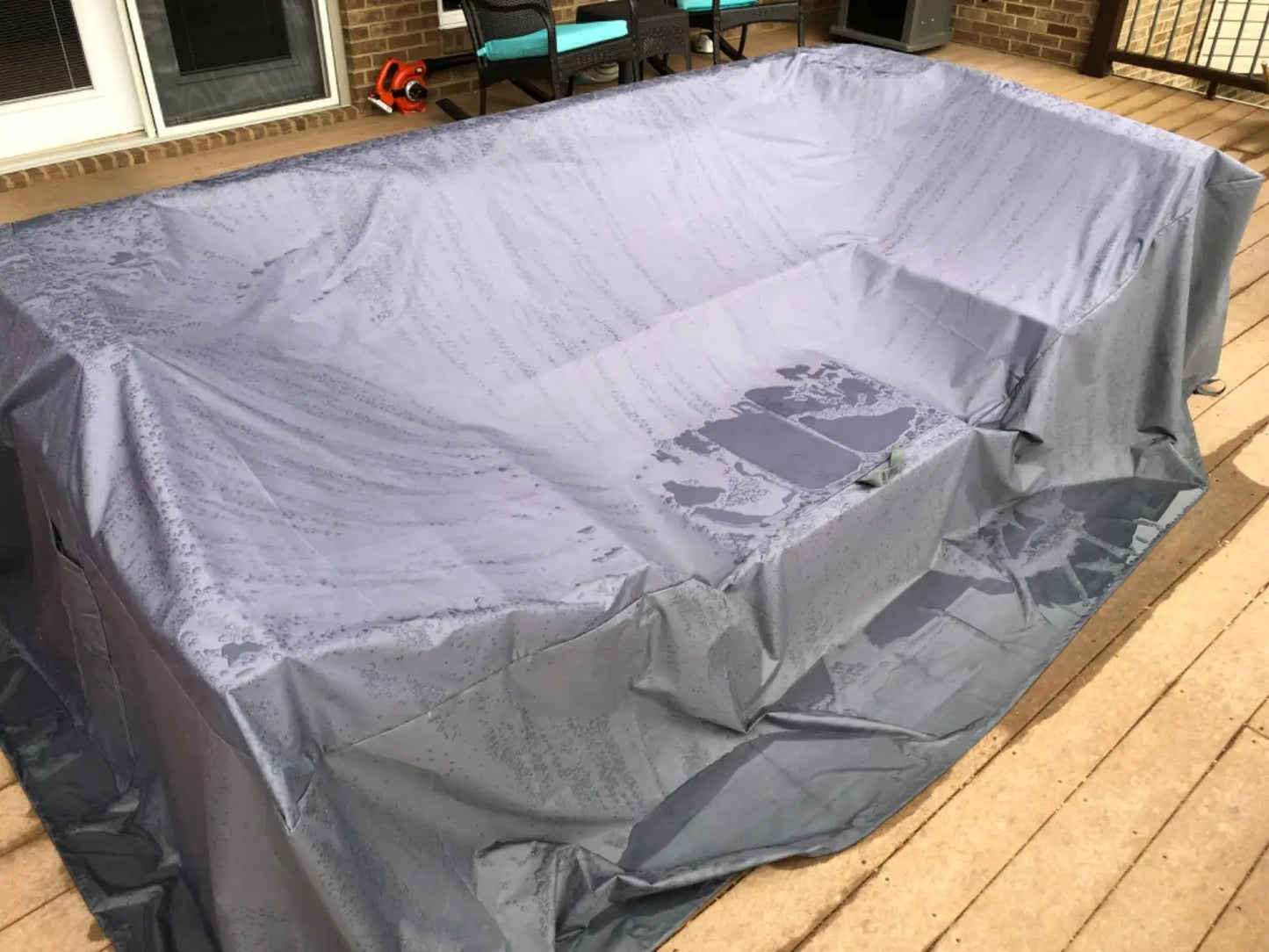 75 Sizes  Furniture Waterproof  Cover For Rattan Table Cube Chair Sofa  Rain Garden Patio Protective Cover Black and Silver